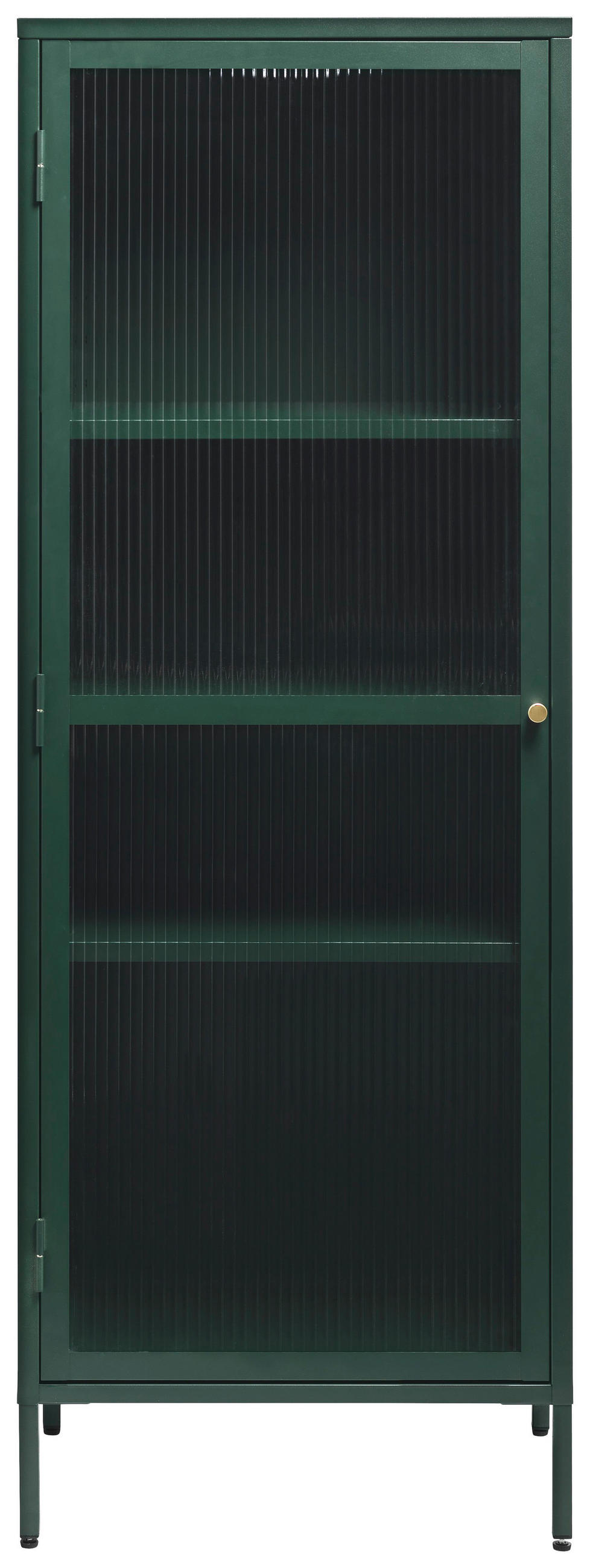 VITRINSKÅP grön, guldfärgad  58/160/40 cm  - grön/guldfärgad, Design, metall/glas (58/160/40cm) - Lomoco