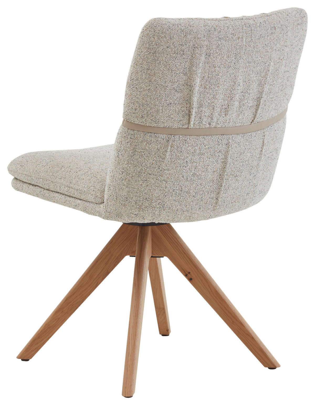 STUHL  Typenauswahl, Sitzfläche 360° drehbar, Gestellauswahl, automatische Rückholfunktion Mikrofaser  Naturfarben  - Eichefarben/Naturfarben, Design, Holz/Textil (49/86/63cm) - Valdera