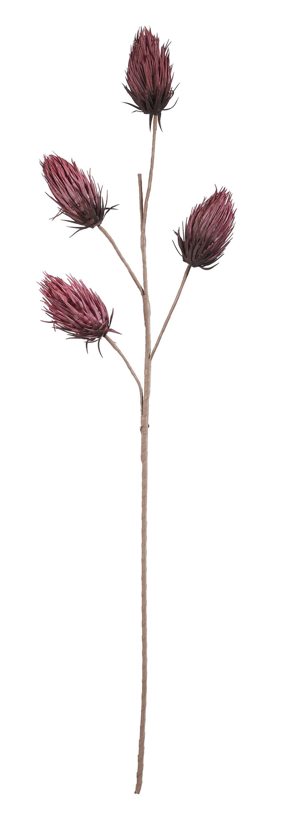 UMĚLÁ KVĚTINA 105 cm - tmavě hnědá/vínově červená, Basics, plast (105cm)