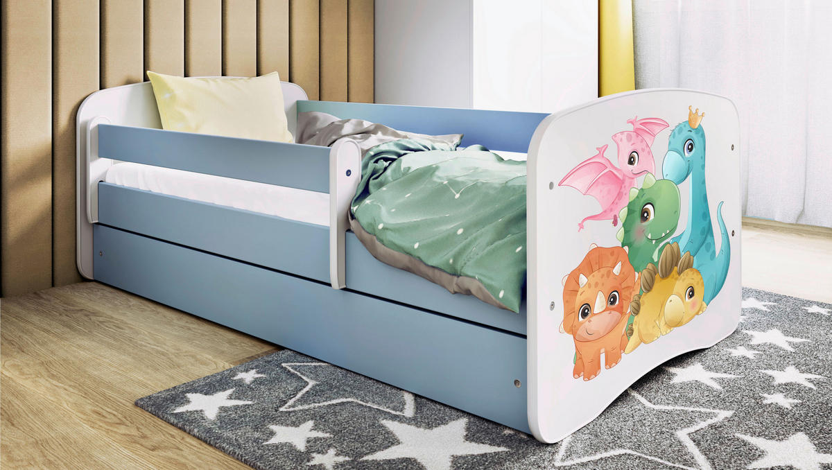 KINDER-/JUNIORBETT - Blau/Birkefarben, MODERN, Holz/Holzwerkstoff (80/160cm) - MID.YOU