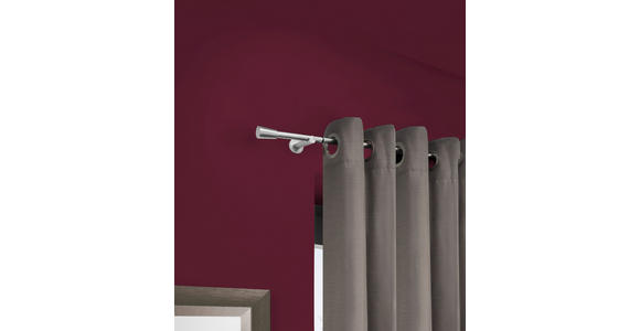 VORHANGSTANGENSET 100-190 cm  - Edelstahlfarben, Design, Metall (100-190cm) - Homeware
