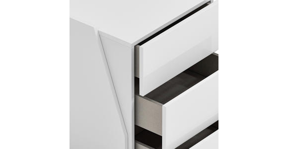 NACHTSCHRANK 48,3/59,5/44,3 cm - Schwarz/Weiß, Design, Holzwerkstoff/Kunststoff (48,3/59,5/44,3cm) - Novel