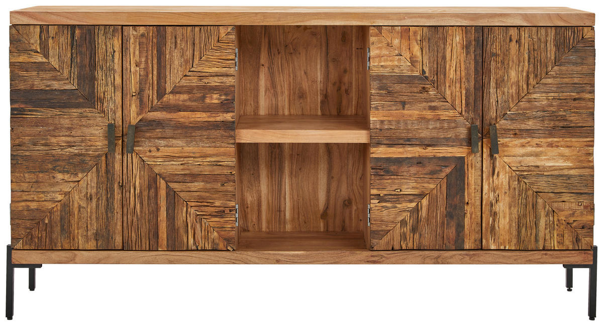KOMMODE BREAD  in 174/93/40 cm  - Naturfarben/Akaziefarben, MODERN, Holz/Metall (174/93/40cm) - MID.YOU