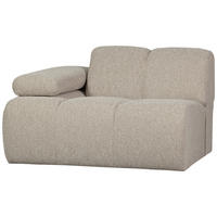 SOFAELEMENT Mojo Bouclé Beige  - Beige/Schwarz, Design, Kunststoff/Textil (97/74/124cm) - Livetastic