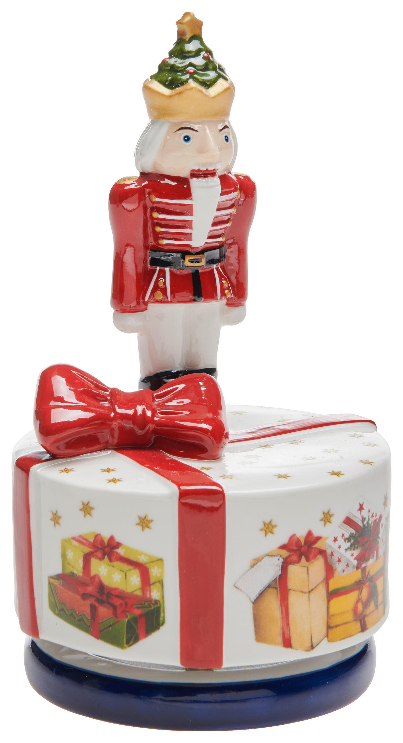 Villeroy & Boch Dekospieluhr Nostalgic Melody Rot, Weiß 9x15 cm