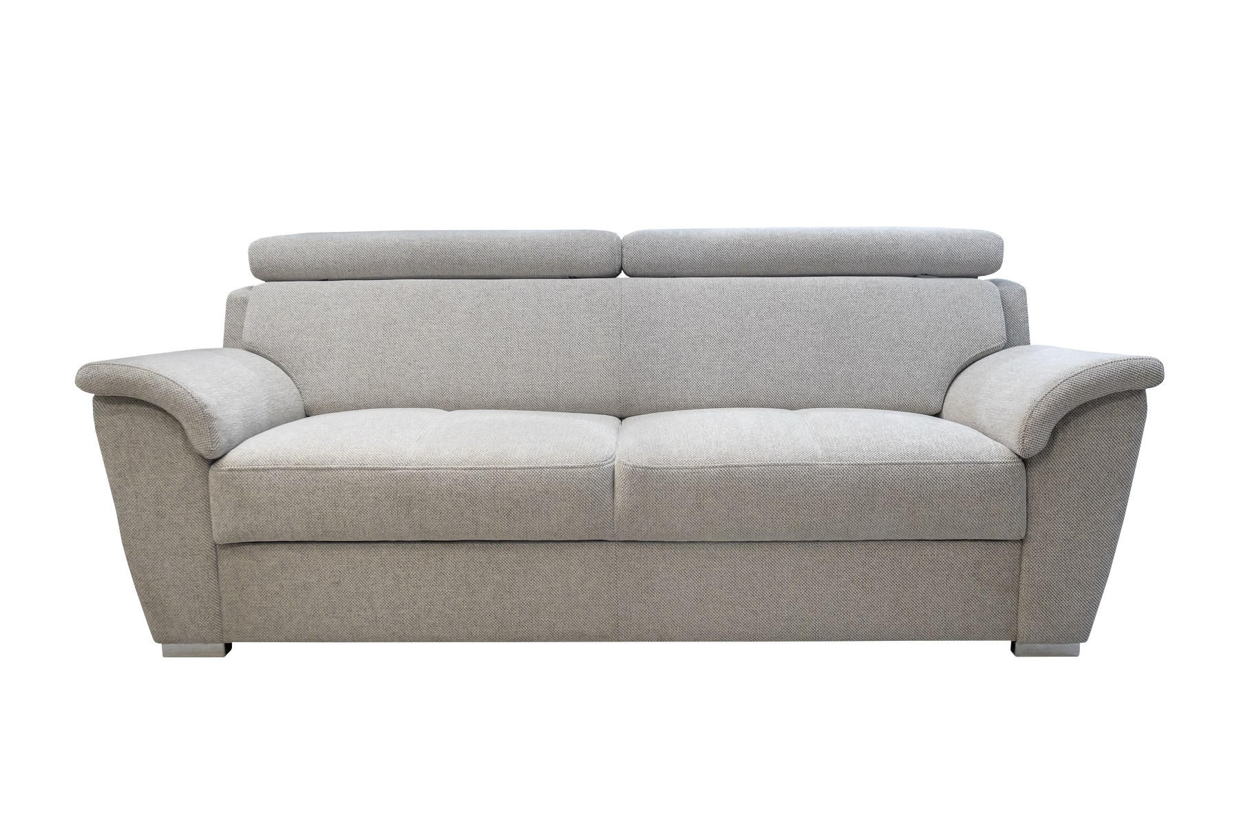 ÜLŐGARNITÚRA textil bézs  - bézs/krómszínű, Basics, műanyag/textil (205/83/100cm) - Andante