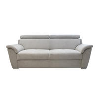 ÜLŐGARNITÚRA textil bézs  - bézs/krómszínű, Basics, műanyag/textil (205/83/100cm) - Andante