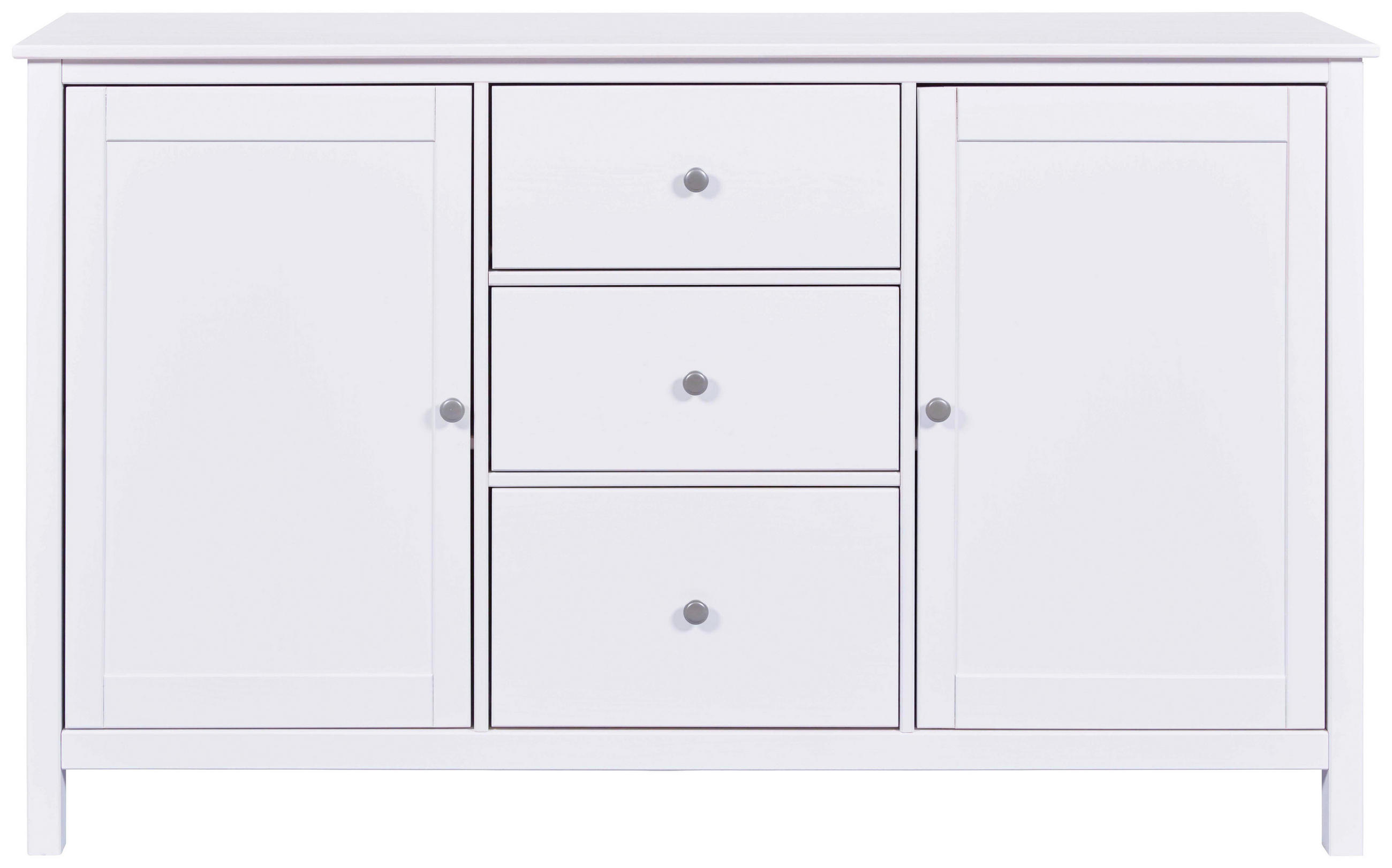 KOMODA   160/96/39,5 cm   bijela  - bijela/srebrne boje, Design, metal/drvo (160/96/39,5cm) - Livetastic