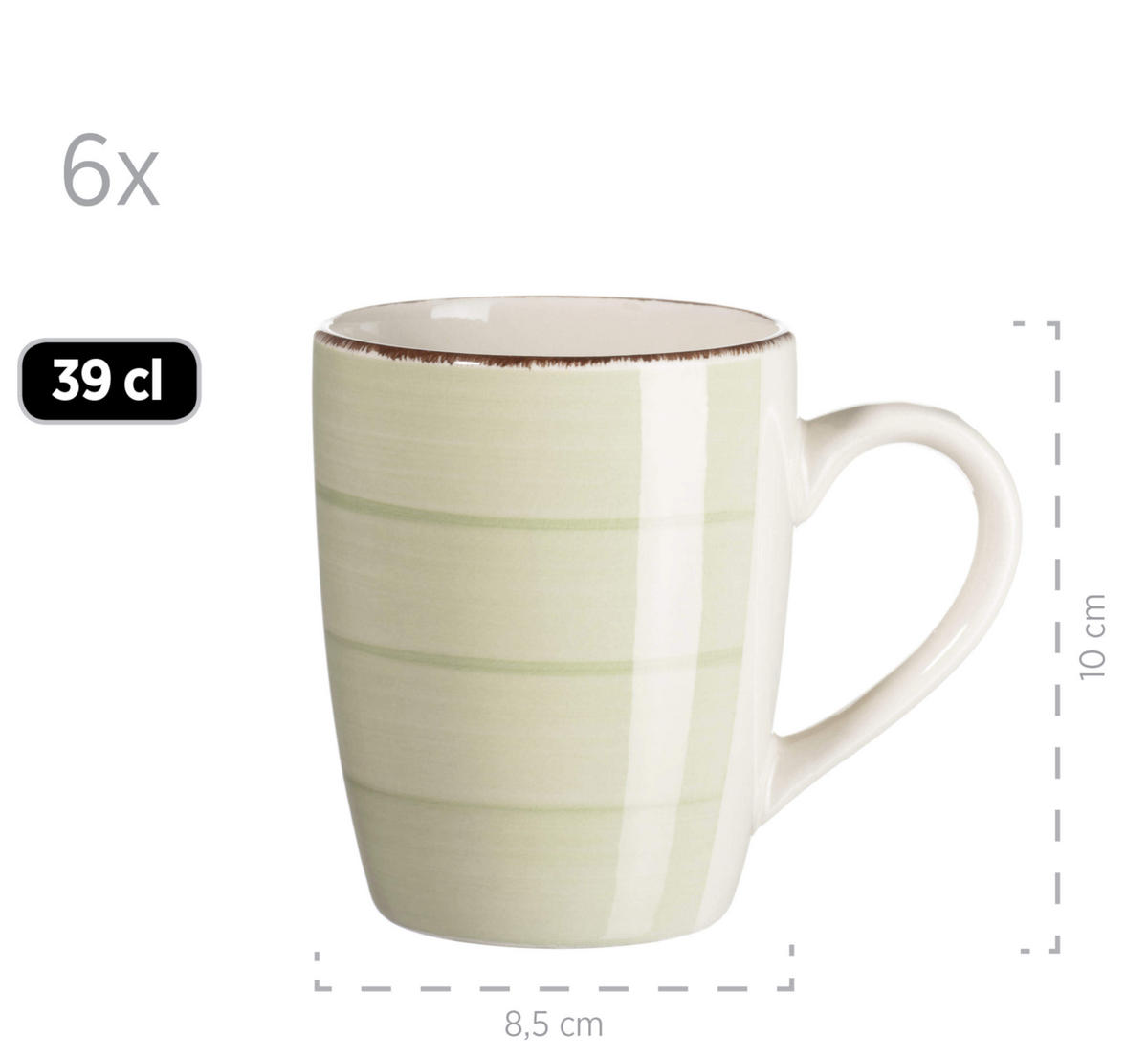 KOMBISERVICE 30-teilig Lumaca  - Olivgrün, Basics, Keramik (60/32/32cm) - Mäser