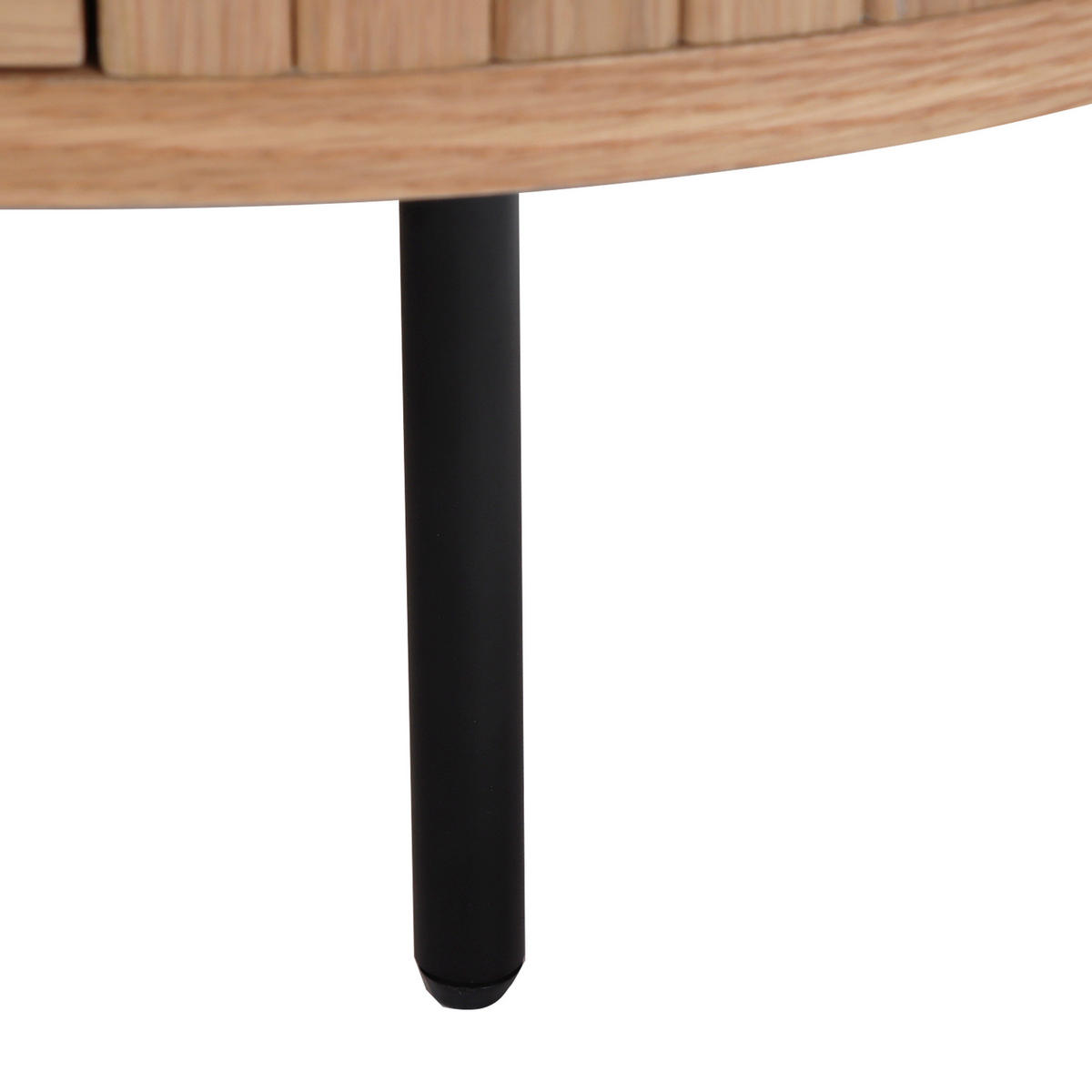 COUCHTISCH Eiche furniert, massiv 120/60/40 cm oval Schwarz, Eichefarben  - Eichefarben/Schwarz, Design, Holz/Holzwerkstoff (120/60/40cm) - Boxxx