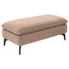 HOCKER in Textil Rotbraun  - Rotbraun/Schwarz, Design, Textil/Metall (130/46/65cm) - Valdera