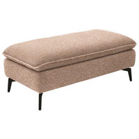 HOCKER in Textil Rotbraun  - Rotbraun/Schwarz, Design, Textil/Metall (130/46/65cm) - Valdera