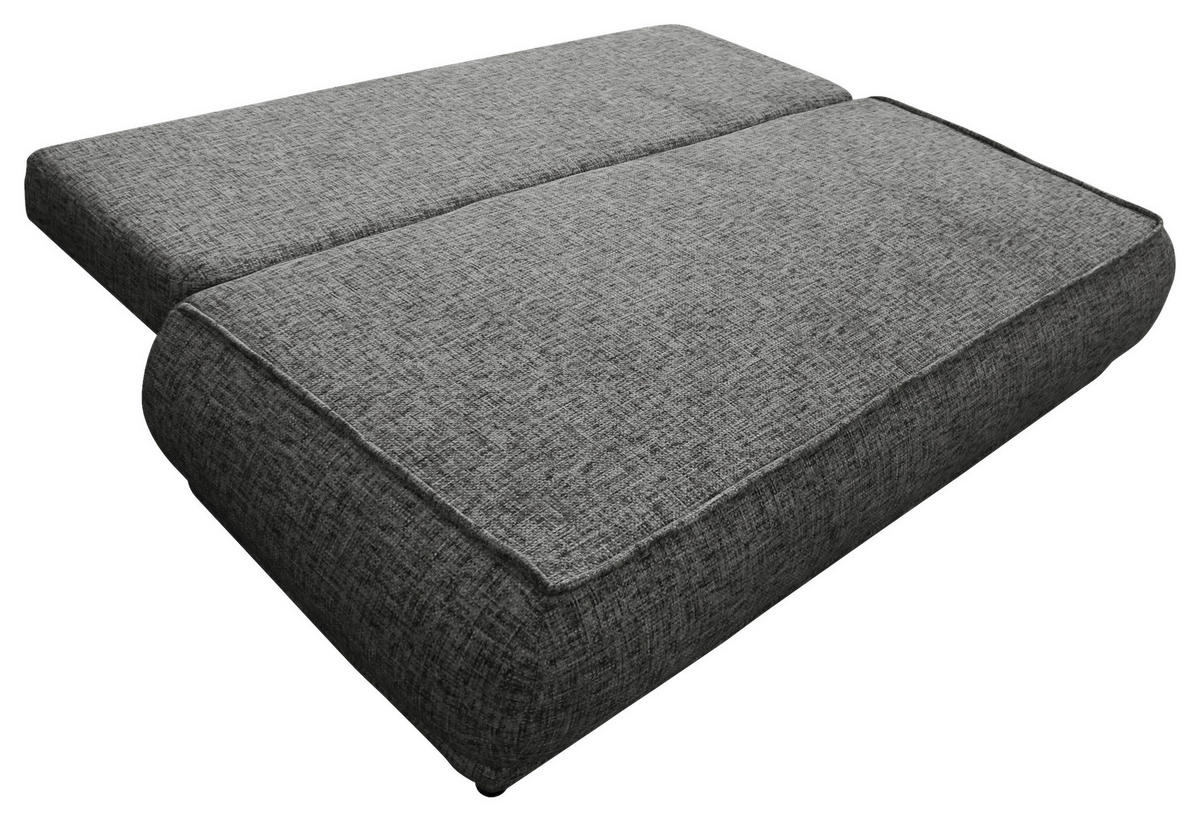 SCHLAFSOFA in Plüsch Grau  - Beige/Schwarz, Design, Kunststoff/Textil (214/96/105cm) - MID.YOU