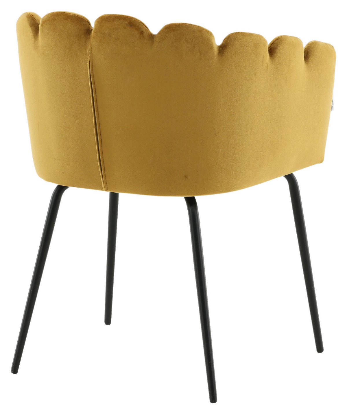 STUHL Samt Gelb  - Gelb, Design, Textil/Metall (61/76.56/54cm) - Livetastic