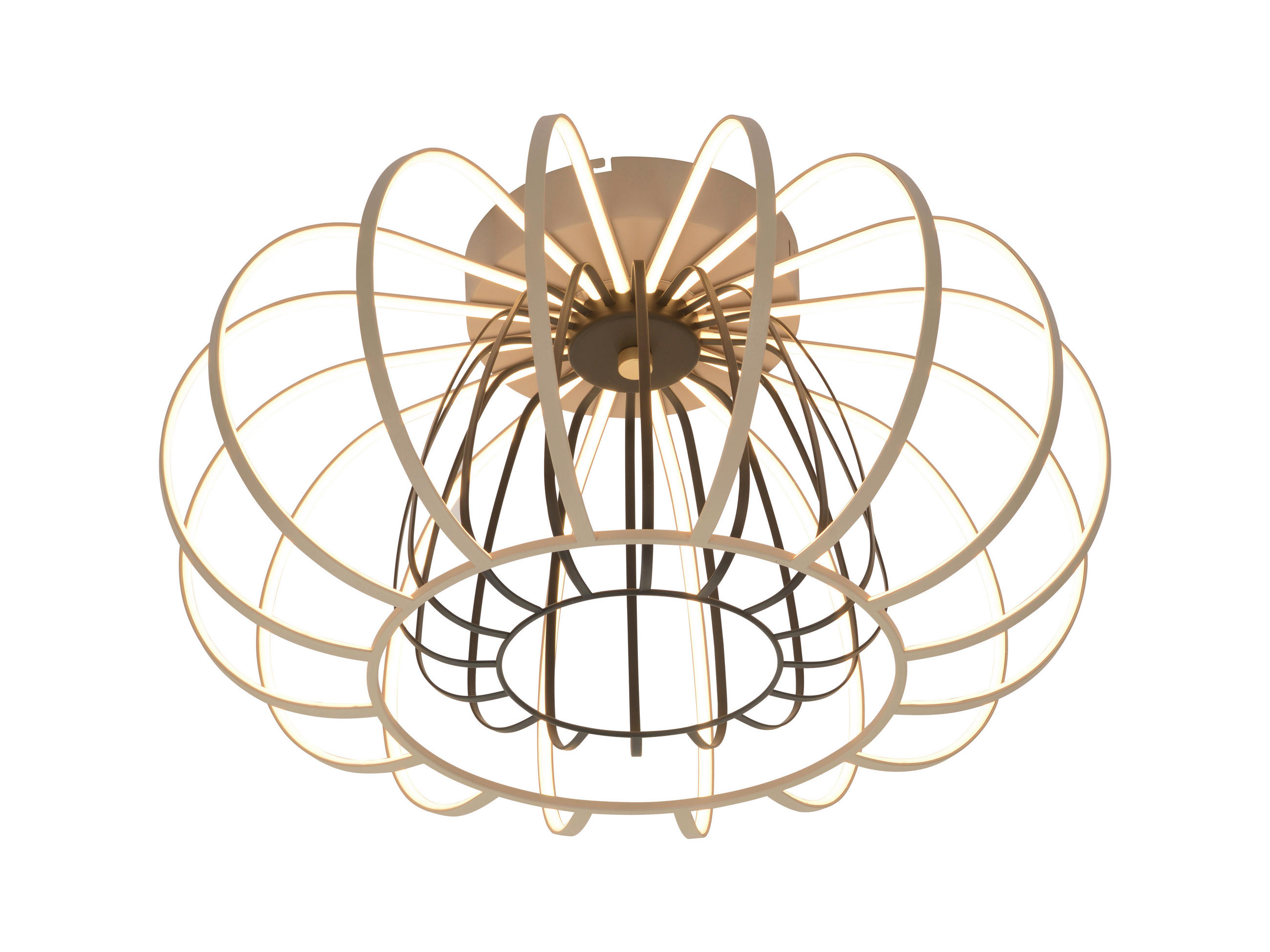 PLAFONIERĂ CU LED - nisipiu, Design, plastic/metal (55/33cm)