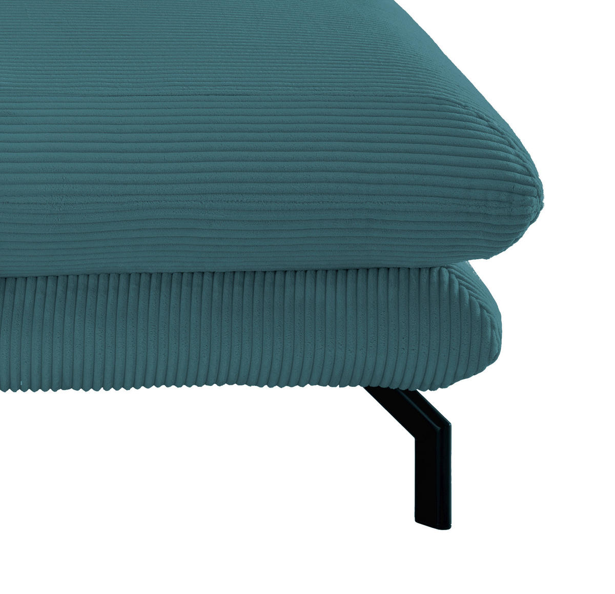 XXL-SESSEL in Cord Petrol  - Petrol/Schwarz, Modern, Textil/Metall (111/101/167cm) - Livetastic