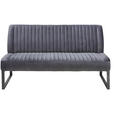 SITZBANK 160/88/67 cm  in Grau, Schwarz  - Schwarz/Grau, Trend, Textil/Metall (160/88/67cm) - Ambia Home