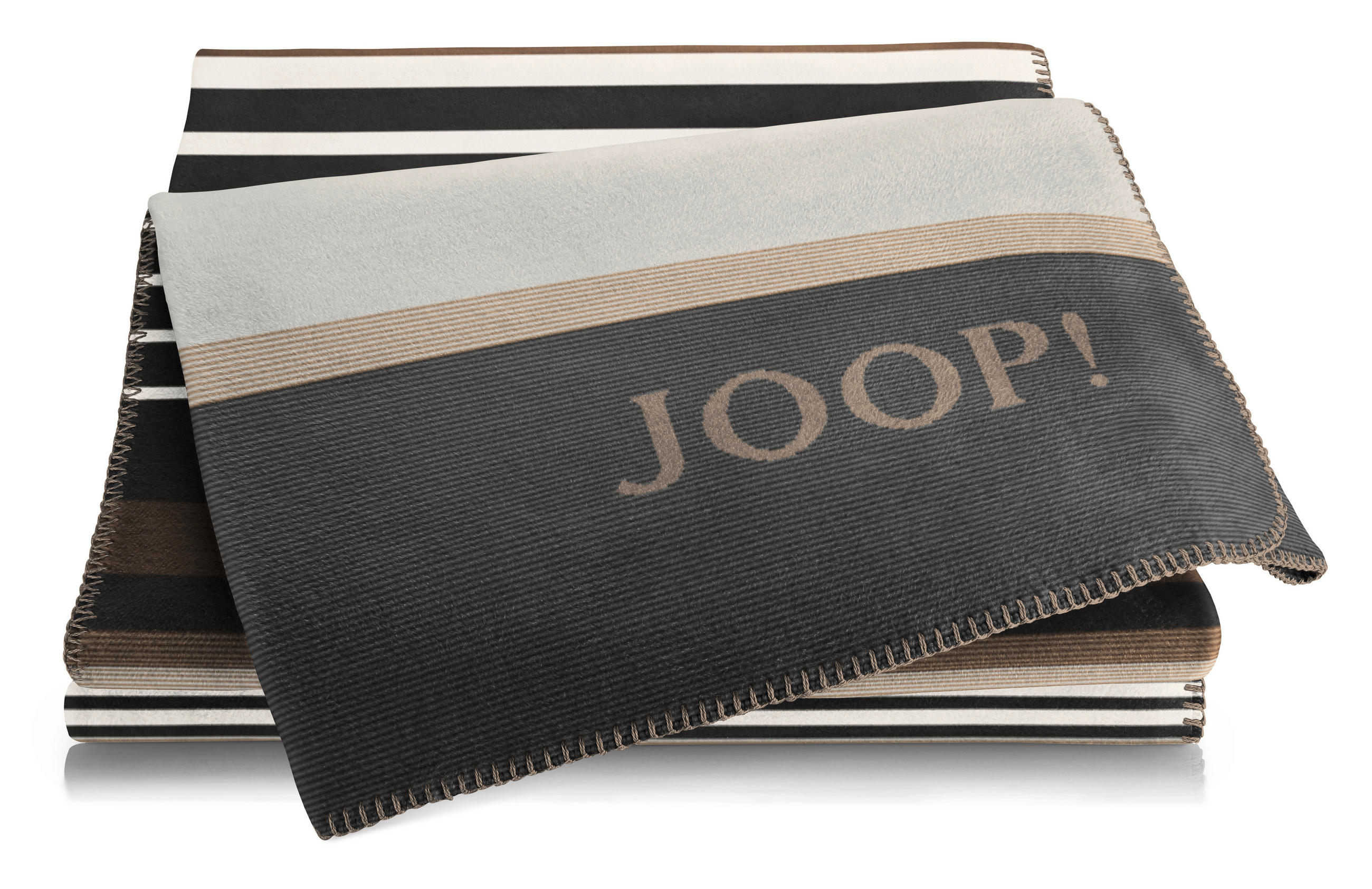 WOHNDECKE Lines 150/200 cm  - Graphitfarben/Braun, Design, Textil (150/200cm) - Joop!