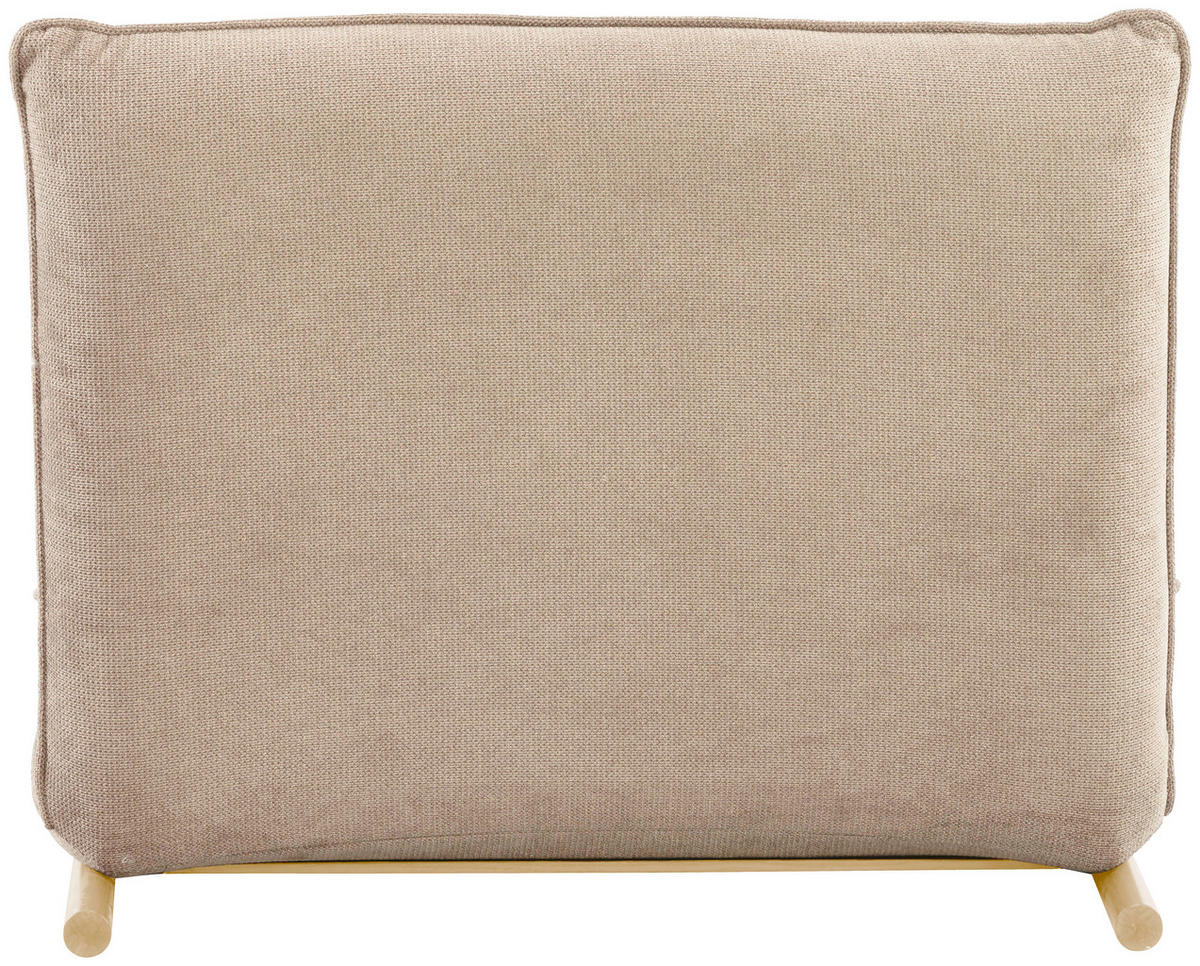 SESSEL in Samt Creme, Nussbaumfarben  - Nussbaumfarben/Creme, Design, Textil/Metall (93/97/80cm) - MID.YOU