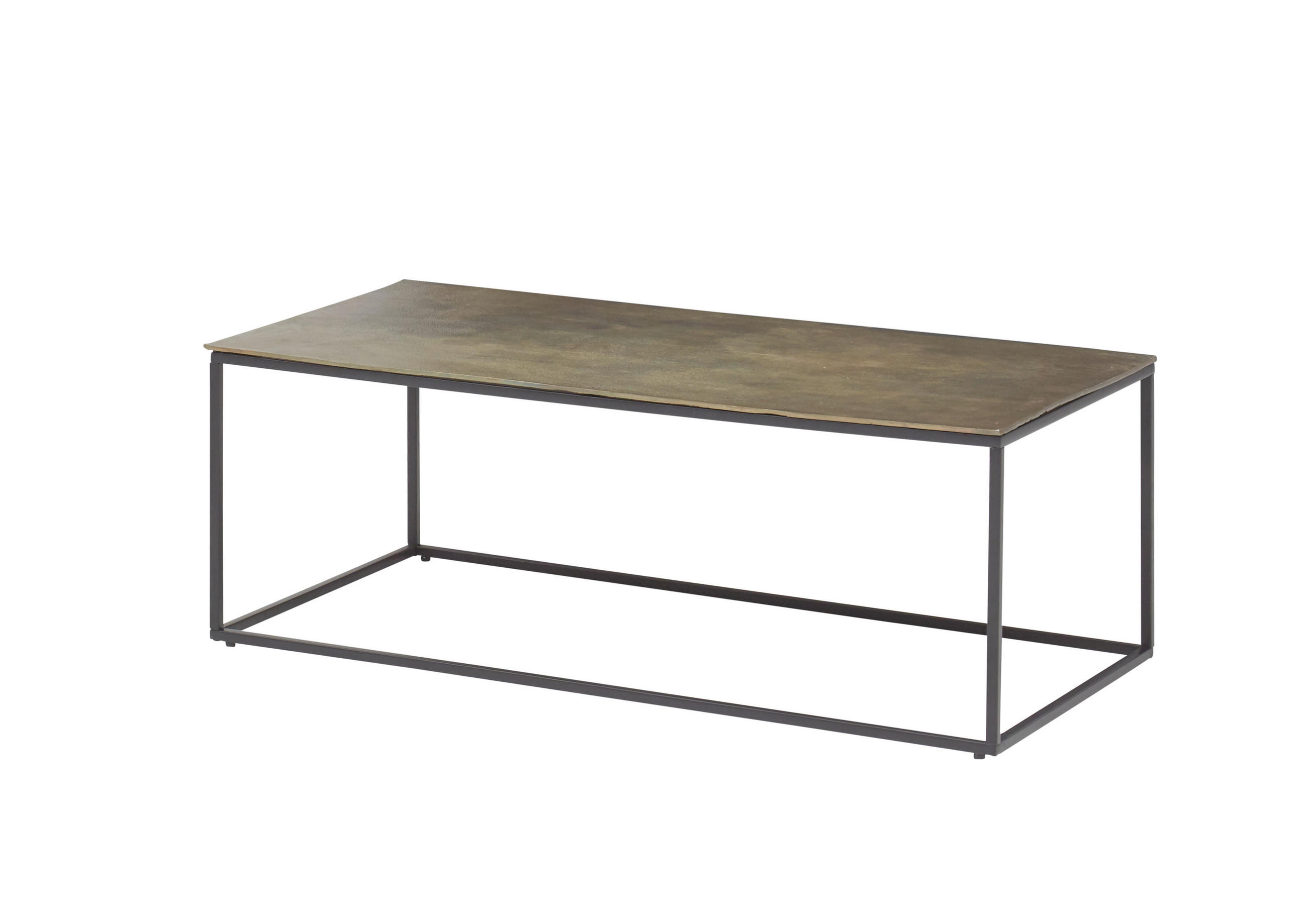 COUCHTISCH 110/61/41 cm rechteckig Schwarz, Goldfarben  - Goldfarben/Schwarz, KONVENTIONELL, Metall (110/61/41cm) - Modante