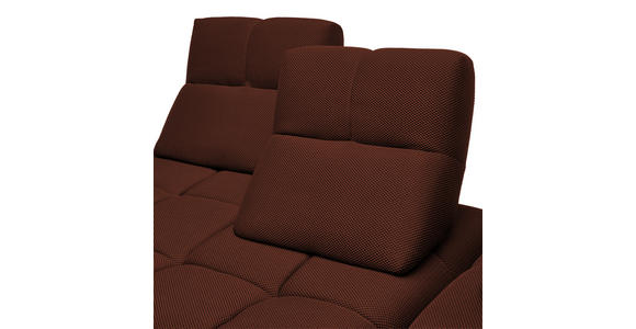 ECKSOFA in Struktur Rostfarben 313/233 cm - Rostfarben/Schwarz, Design, Kunststoff/Textil (313/233cm) - Emilio Belluti