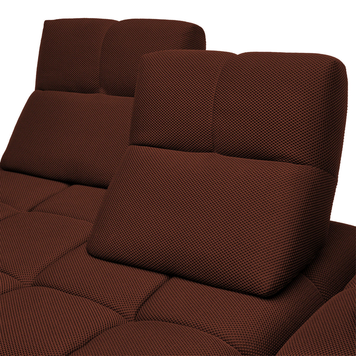 ECKSOFA in Struktur Rostfarben  - Rostfarben/Schwarz, Design, Kunststoff/Textil (313/233cm) - Emilio Belluti