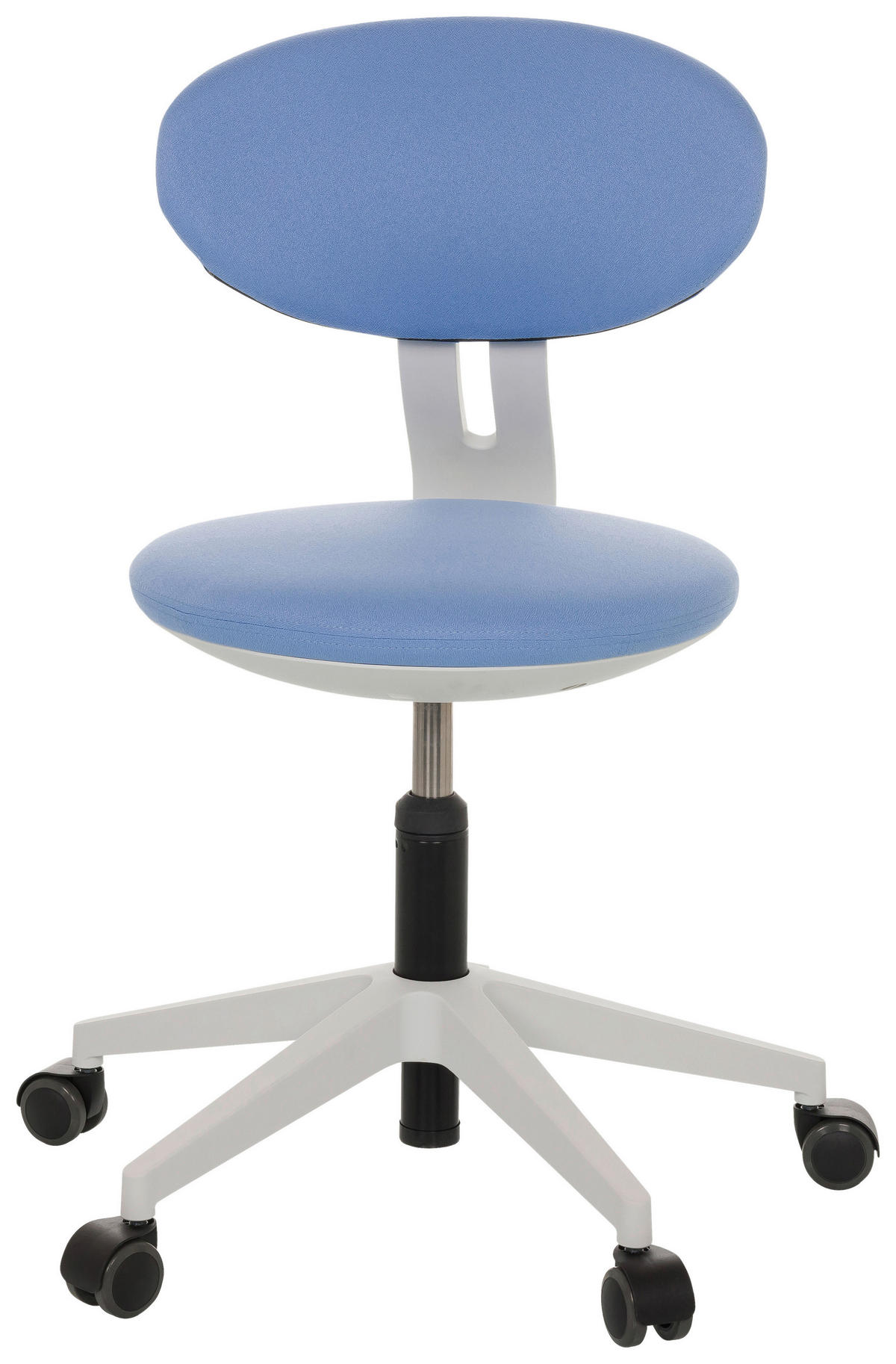 OTOČNÁ ŽIDLE PRO MLÁDEŽ, modrá - šedá/modrá, Basics, textil/plast (42/66-87/52cm) - MID.YOU