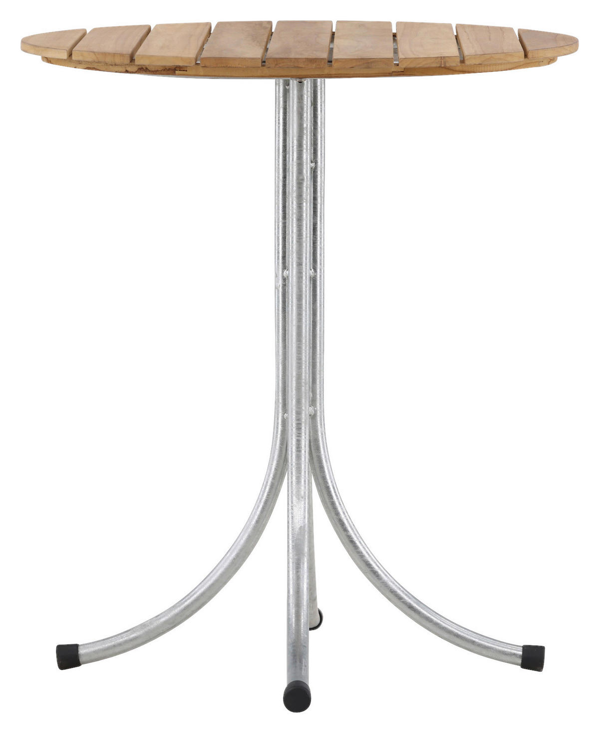 UTEBORD metall, trä rund  - teakfärg/silver, Klassisk, metall/trä (65/65/75cm) - Gardenson