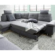 ECKSOFA in Flachgewebe Braun  - Chromfarben/Braun, Design, Textil/Metall (296/229cm) - Novel