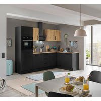 ECKKÜCHE 270/165 cm  in Schwarz, Eiche Artisan  - Schwarz/Eiche Artisan, Basics, Holzwerkstoff/Metall (270/165cm) - MID.YOU