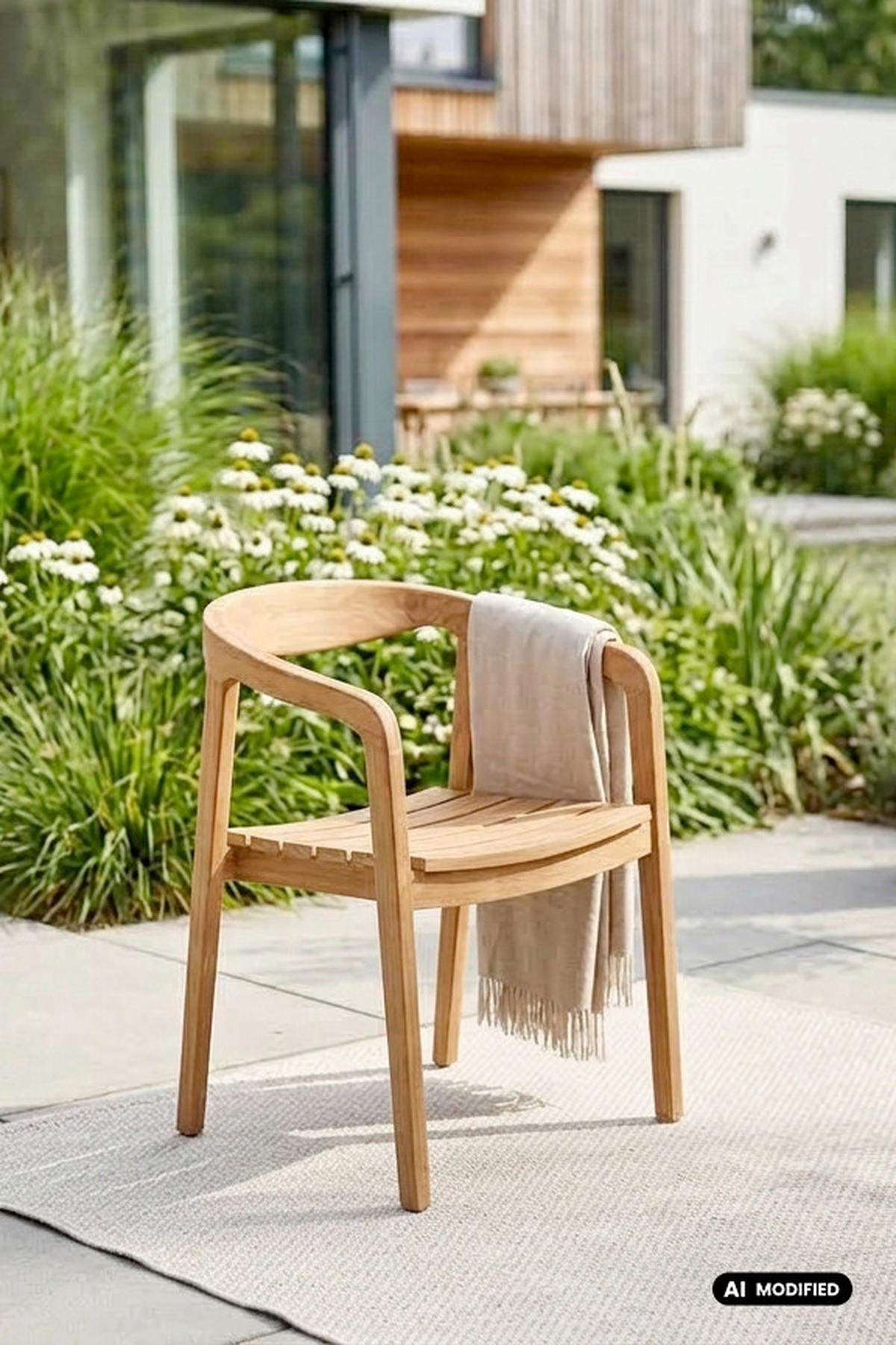 GARTENSTUHL Teakholz Hellbraun, Teakfarben  - Hellbraun/Teakfarben, MODERN, Holz (54/74/54cm) - Gardenson