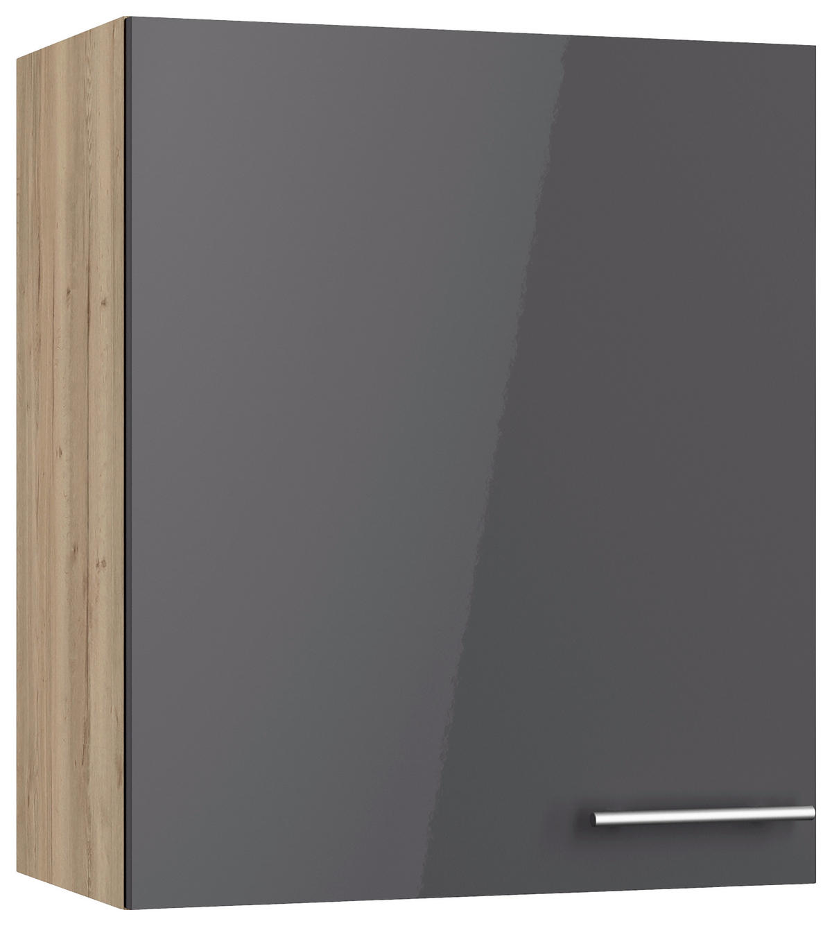 KÜCHENLEERBLOCK 210 cm   in Anthrazit, Eichefarben  - Edelstahlfarben/Eichefarben, Basics, Holzwerkstoff/Metall (210cm) - Optifit