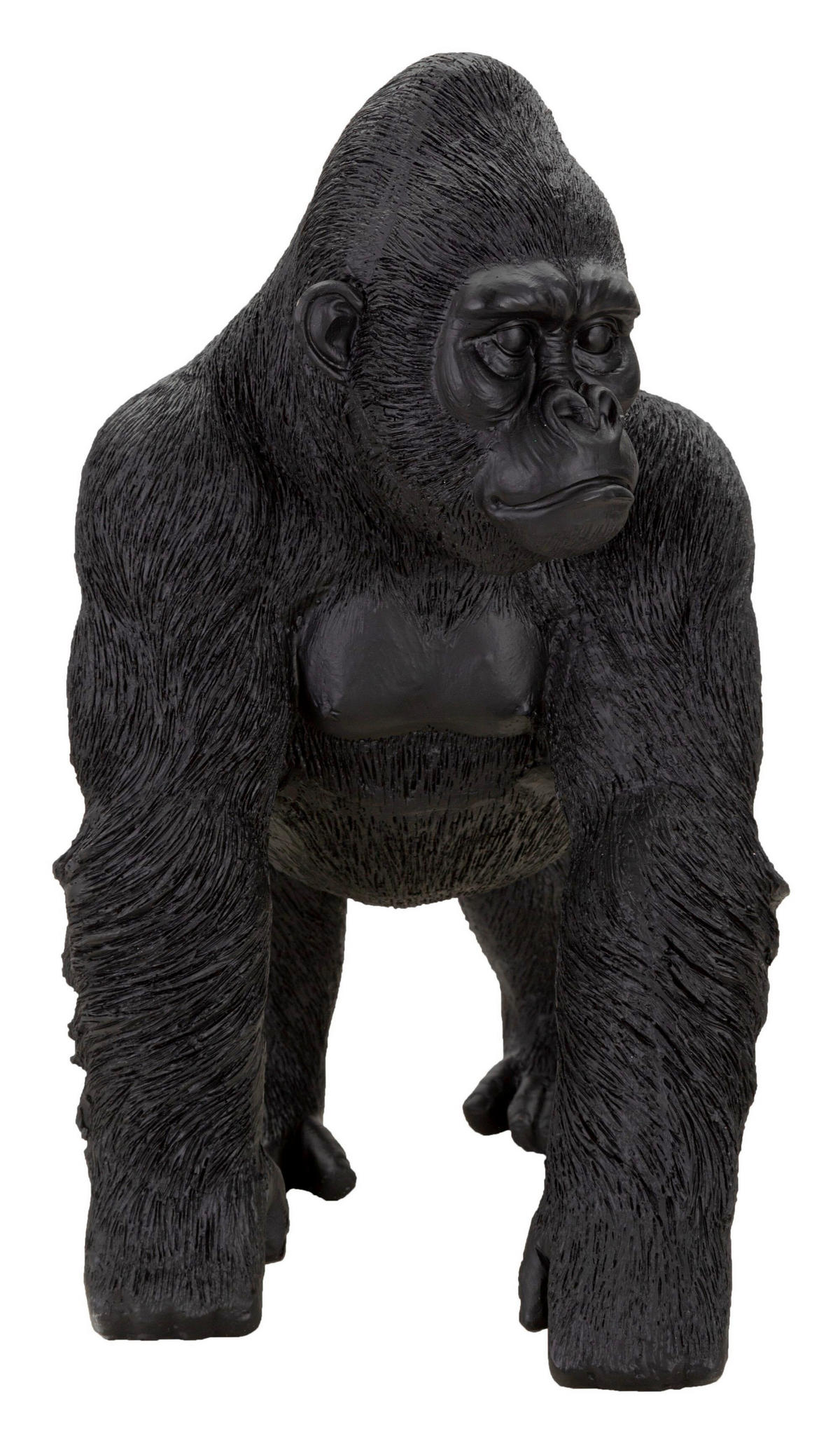 Skulptur Black Gorilla - Schwarz, Basics, Kunststoff (35/37,5/21,5cm)