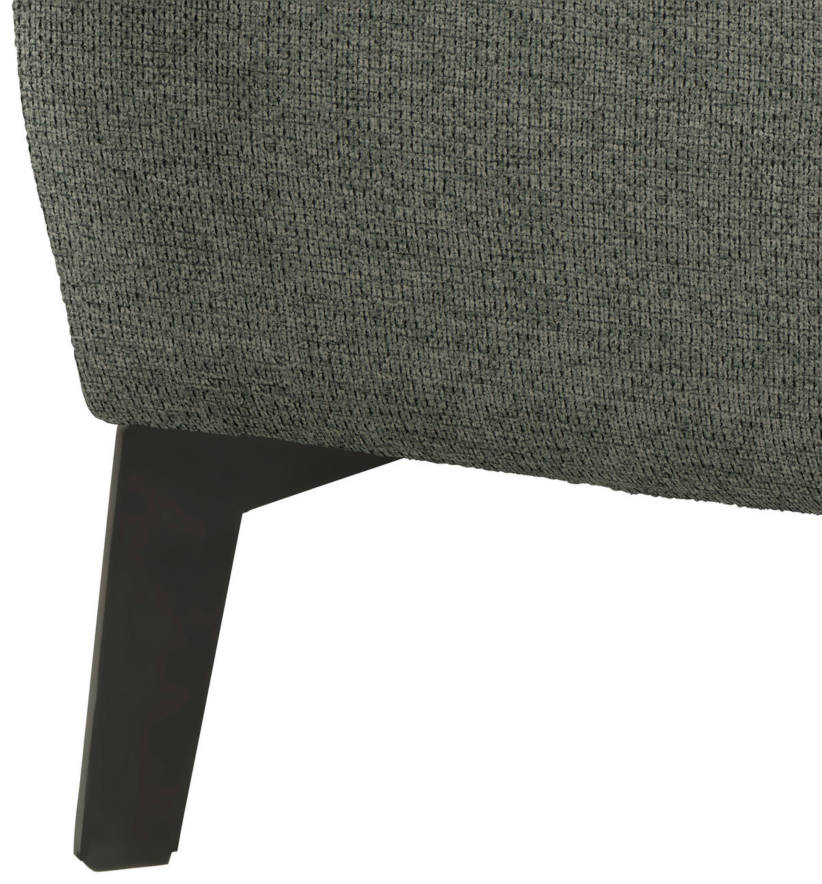 ECKSOFA in Flachgewebe Dunkelgrün  190/285 cm  - Dunkelgrün/Schwarz, Design, Textil/Metall (190/285cm) - Johann Jakob