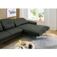 ECKSOFA in Echtleder Dunkelgrün  - Dunkelgrün/Schwarz, Design, Leder/Metall (332/193cm) - Dieter Knoll