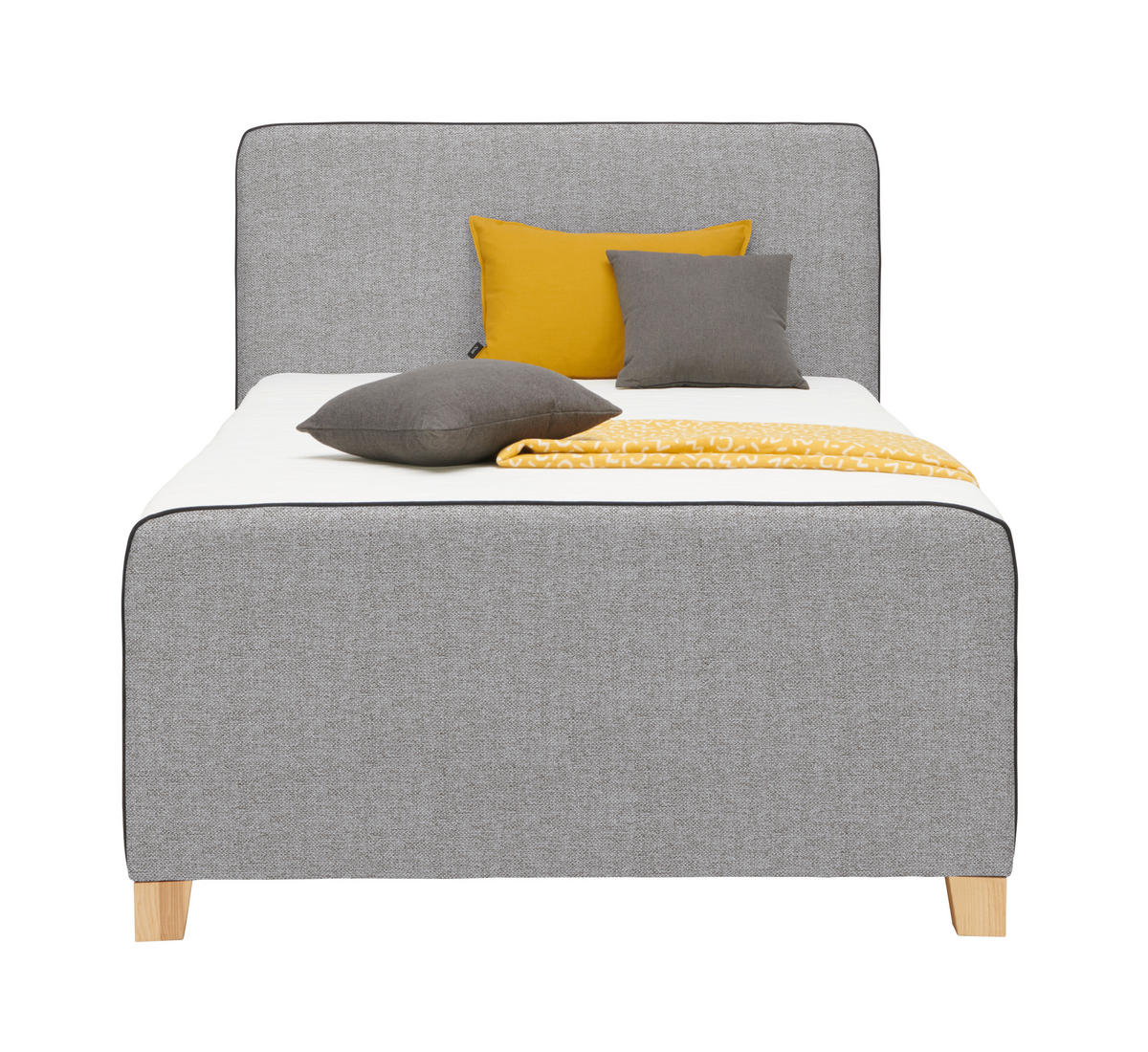 BOXBETT 120/200 cm  Grau  - Eichefarben/Grau, Design, Holz/Holzwerkstoff (120/200cm) - Moderano