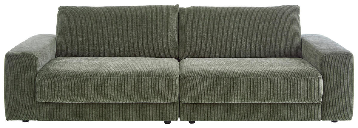 BIGSOFA in Chenille, Jacquard Dunkelgrün  - Dunkelgrün/Schwarz, Design, Kunststoff/Textil (270/83/125cm) - Niels Andersson