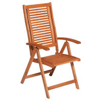 ZÁHRADNÉ SKLADACIE KRESLO drevo - prírodná farba, Basics, drevo (58/114/68cm) - Gardenson