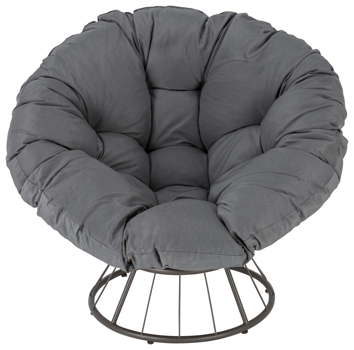 VRTNA FOTELJA  tamno siva  metal, plastika, tekstil      - siva/tamno siva, Lifestyle, metal/tekstil (96/76/90,5cm) - Ambia Garden