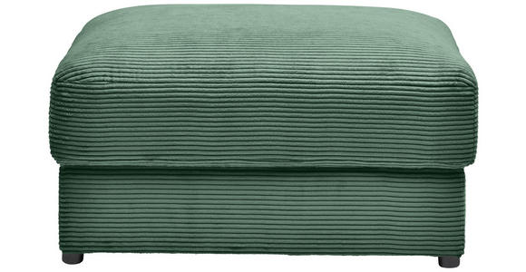 HOCKER Cord Dunkelgrün - Dunkelgrün/Schwarz, MODERN, Kunststoff/Textil (100/47/80cm) - Carryhome