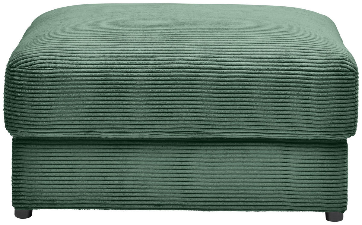 HOCKER in Textil Dunkelgrün  - Dunkelgrün/Schwarz, Modern, Kunststoff/Textil (100/47/80cm) - Carryhome