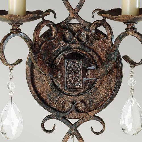 STENSKA SVETILKA  Elstead Chateau ///220-240 V/E14 - barve brona, Konvencionalno, kovina/steklo (22,9/22,9/29,8cm) - Elstead Lighting