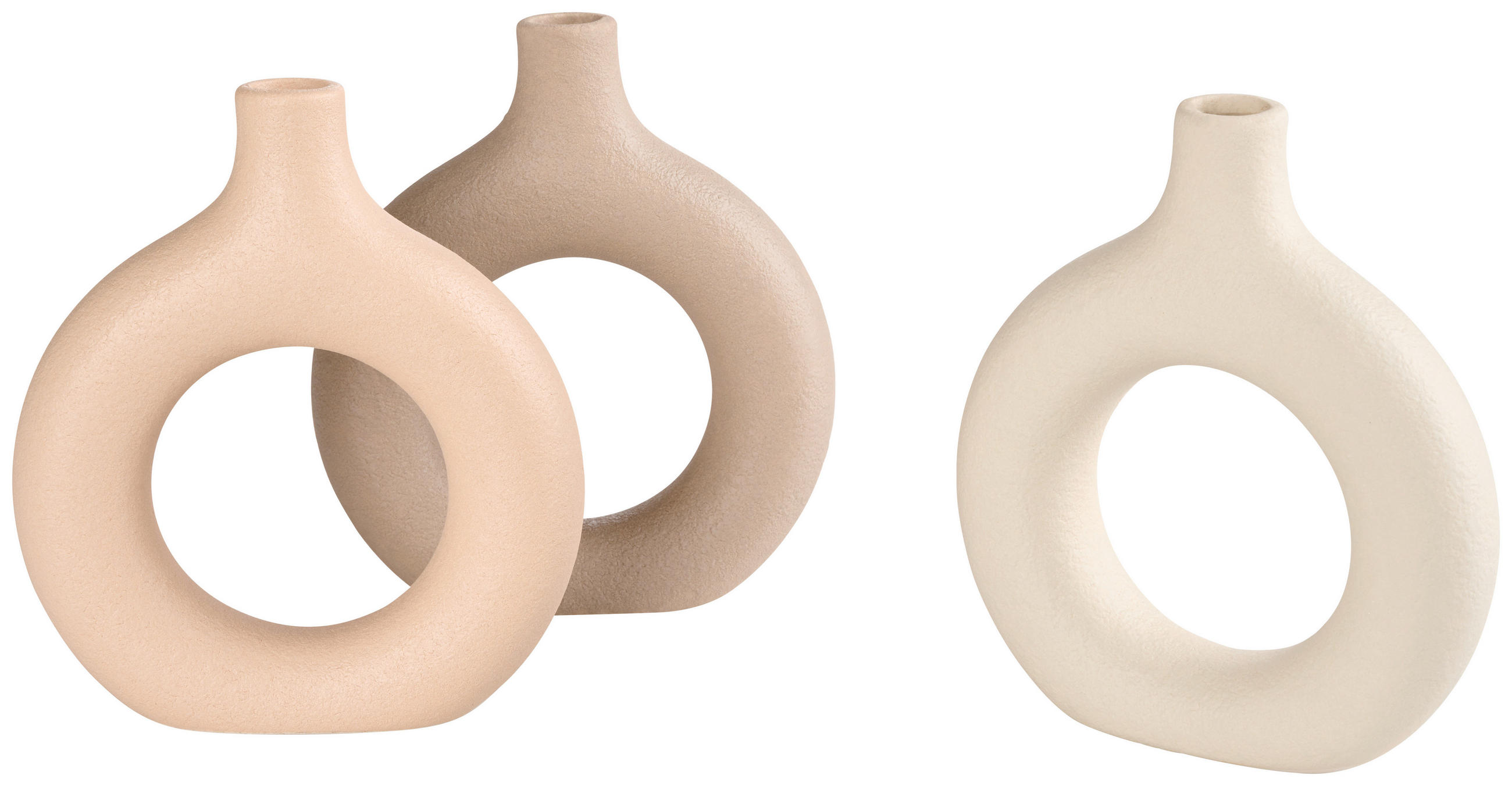 VASE 12 cm - Beige/Braun, Trend, Keramik (11/3/12cm)
