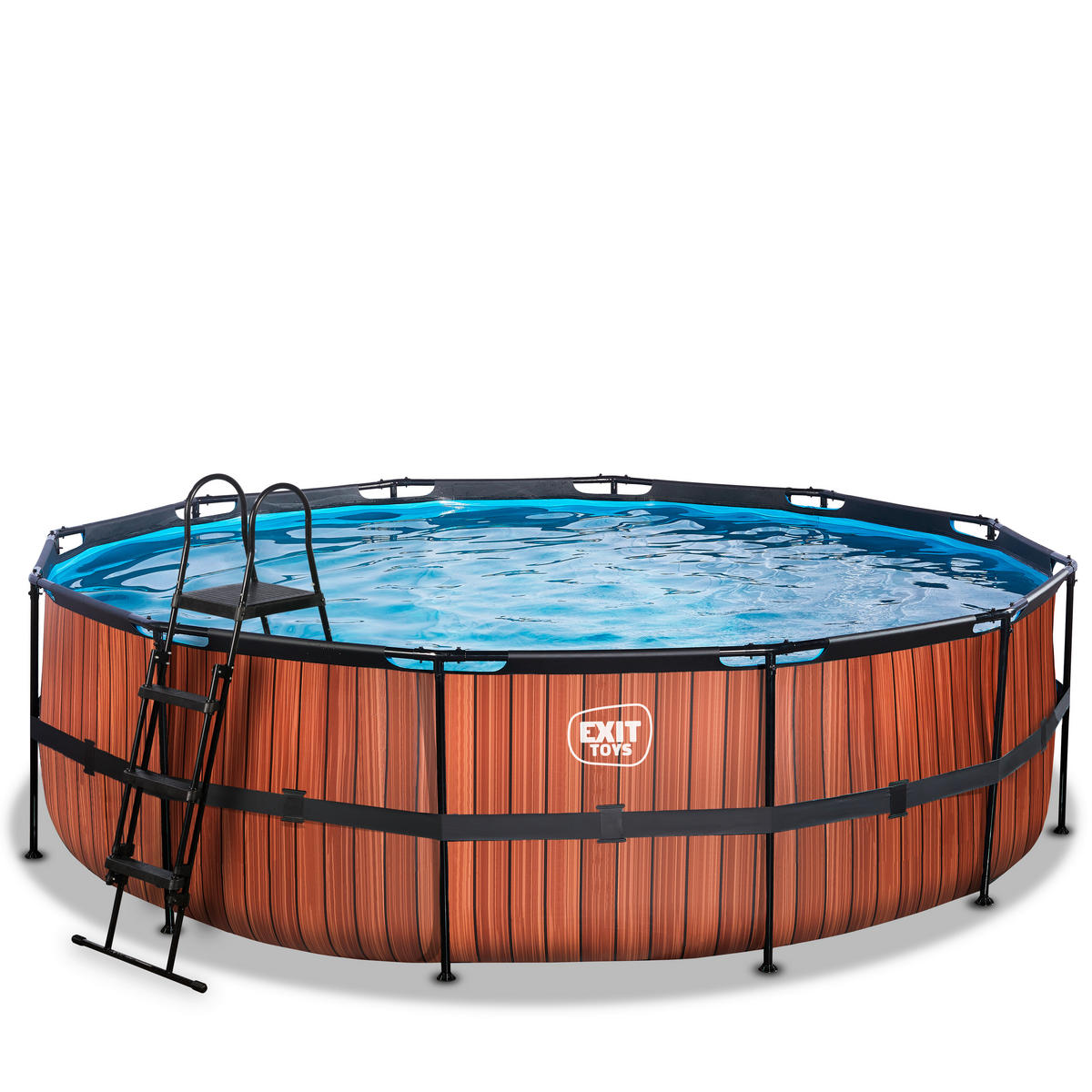 POOL-SET 488/122 cm  - Braun, KONVENTIONELL, Kunststoff (488/122cm) - EXIT Toys