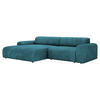 ECKSOFA in Cord Türkis  178/292 cm  - Türkis/Schwarz, Design, Kunststoff/Textil (178/292cm) - home24