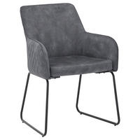 ARMLEHNSTUHL  in Eisen  - Anthrazit/Schwarz, Design, Kunststoff/Metall (60,5/85/63cm) - SetOne by Musterring