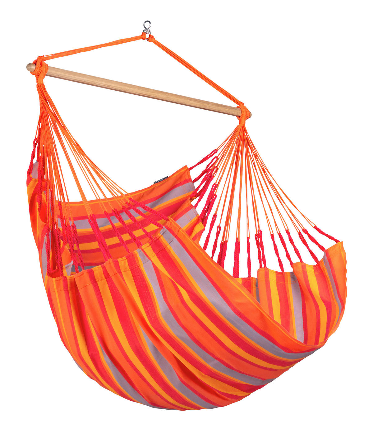 HÄNGESESSEL comfort outdoor 110/160/180 cm  - Gelb/Rot, LIFESTYLE, Holz/Textil (110/160/180cm) - La Siesta