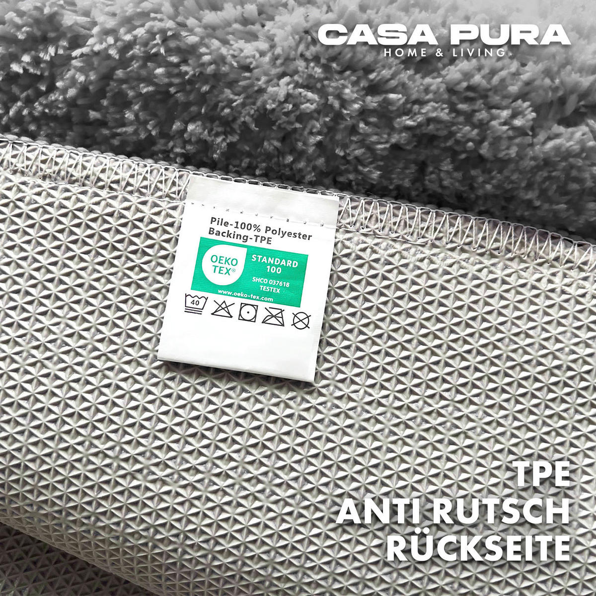 BADEMATTE SKY Silberfarben 80/150 cm  - Silberfarben, Basics, Kunststoff/Textil (80/150cm) - Floordirekt