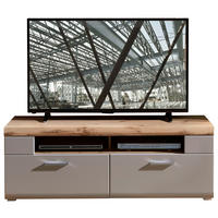 KOMODA POD TELEVIZI, barvy dubu, 140/51/47 cm - barvy dubu/barvy chromu, Design, kov/kompozitní dřevo (140/51/47cm) - Hom`in