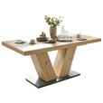 ESSTISCH in Holzwerkstoff 180-280/90/76 cm  - Schwarz/Eiche Artisan, KONVENTIONELL, Holzwerkstoff (180-280/90/76cm) - Hom`in
